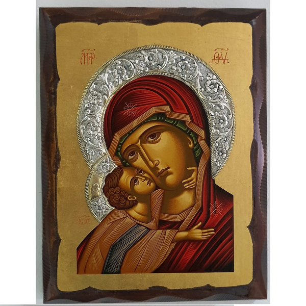 ΠΑΝΑΓΙΑ ΓΛΥΚΟΦΙΛΟΥΣΑ ΜΕ ΦΩΤΟΣΤΕΦΑΝΟ 16*20  (ΑΞ.ΕΣ)