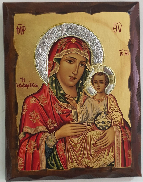 ΠΑΝΑΓΙΑ ΙΕΡΟΣΟΛΥΜΙΤΙΣΣΑ ΜΕ ΦΩΤΟΣΤΕΦΑΝΟ 16*20  (ΑΞ.ΕΣ)