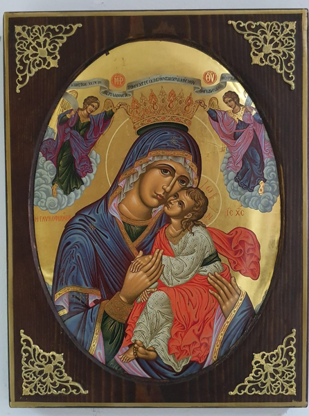 ΠΑΝΑΓΙΑ ΓΛΥΚΟΦΙΛΟΥΣΑ ΟΒΑΛ ΜΕ ΕΠΙΧΡΥΣΕΣ ΓΩΝΙΕΣ 34Χ26