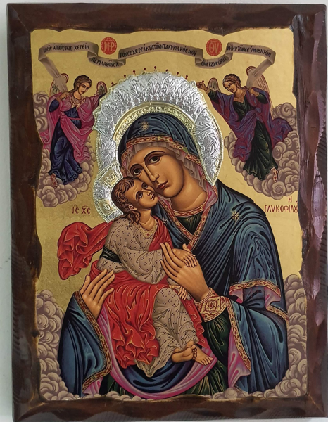 ΠΑΝΑΓΙΑ ΓΛΥΚΟΦΙΛΟΥΣΑ ΜΕ ΦΩΤΟΣΤΕΦΑΝΟ 15*12  (ΑΞ.ΕΣ)